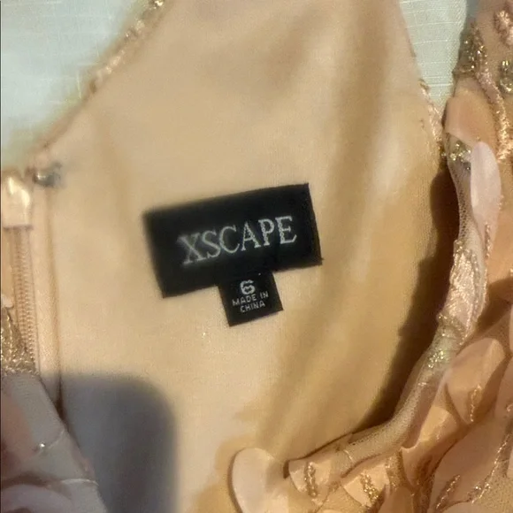 Xscape Pink Floral Lace High Low Dress - Picture 6 of 9